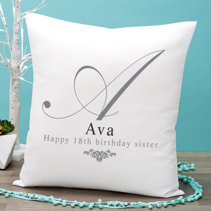Personalised Initial Cushion The Gift Experience
