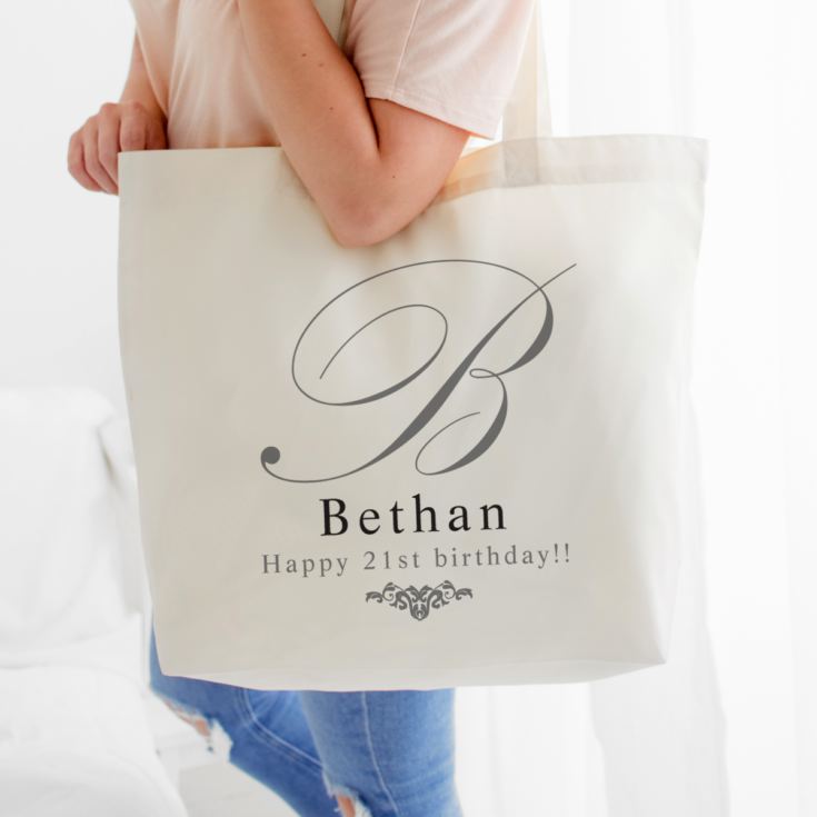 Personalised Initial Shoulder Tote Bag product image