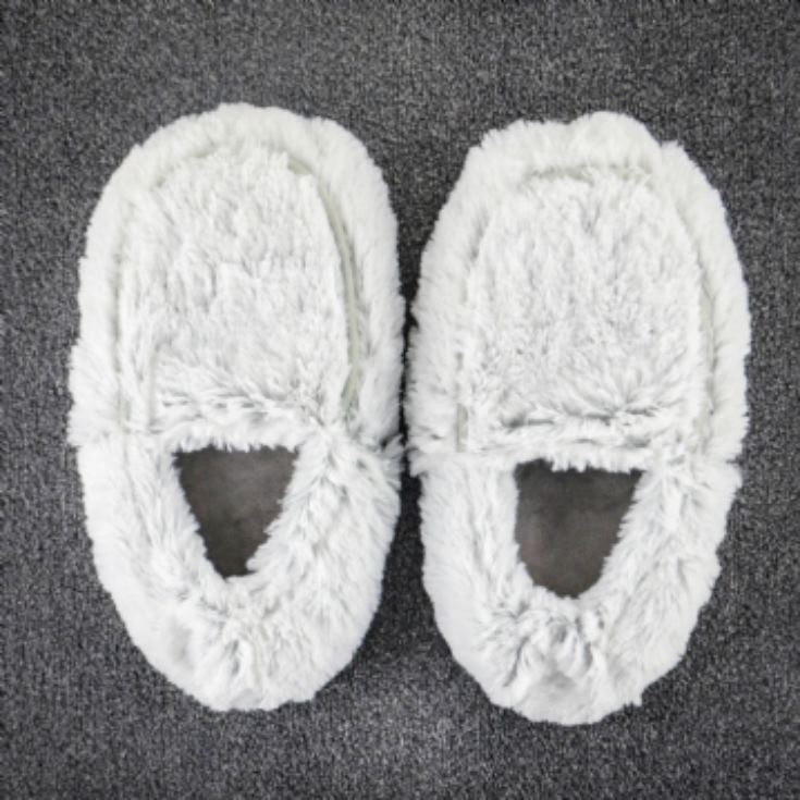Plush Grey Microwavable Slippers product image