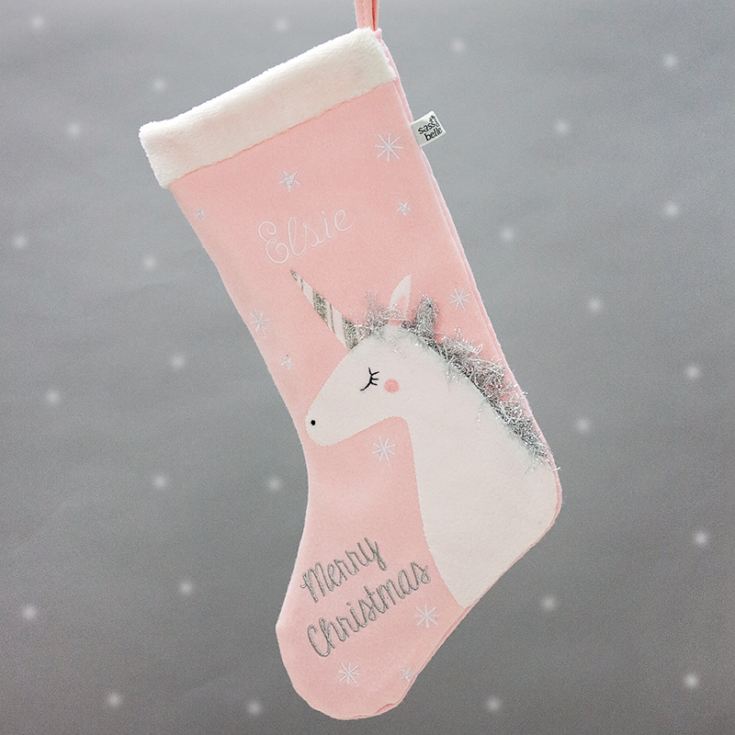 Personalised Embroidered Princess Unicorn Stocking product image