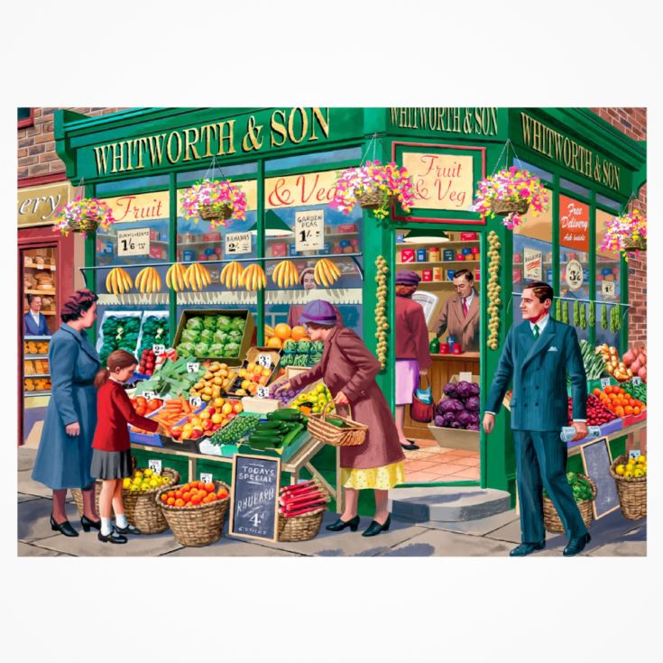 Deluxe Corner Shops 4 pack 1000 Piece Jigsaw Puzzle product image