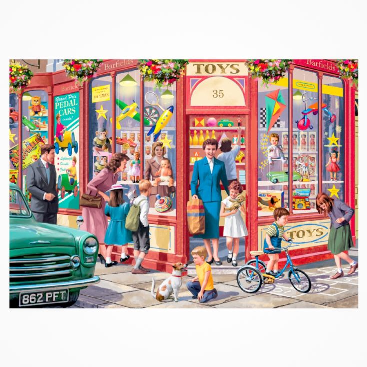 Deluxe Corner Shops 4 pack 1000 Piece Jigsaw Puzzle product image
