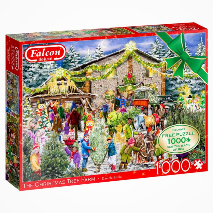 Deluxe Christmas Tree Farm 2 pack 1000 Piece Jigsaw Puzzles product image