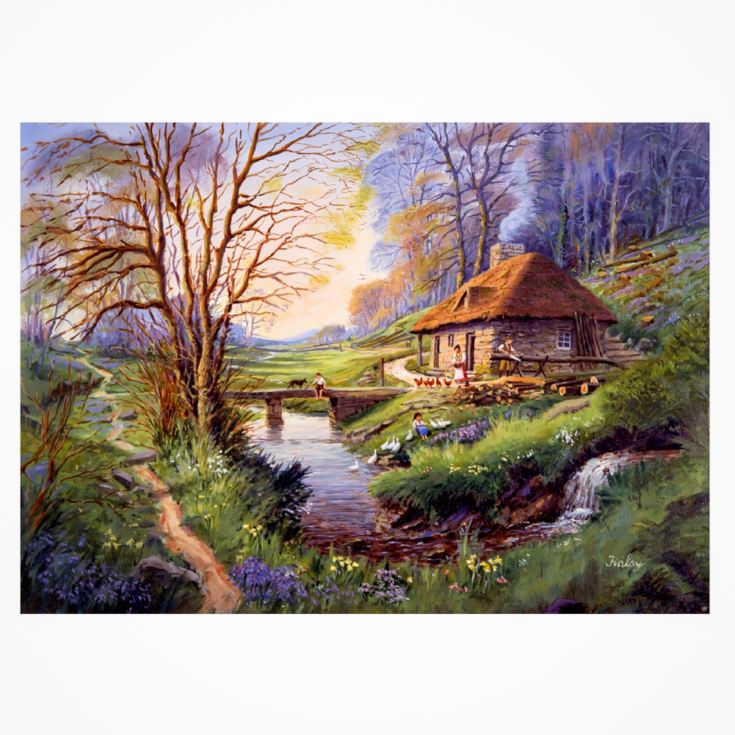 Cottage in the Woods 1000 Piece Jigsaw Puzzle product image