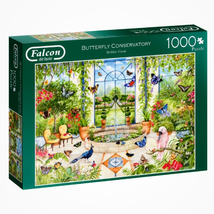 Butterfly Conservatory 1000 Piece Falcon Jigsaw Puzzle product image