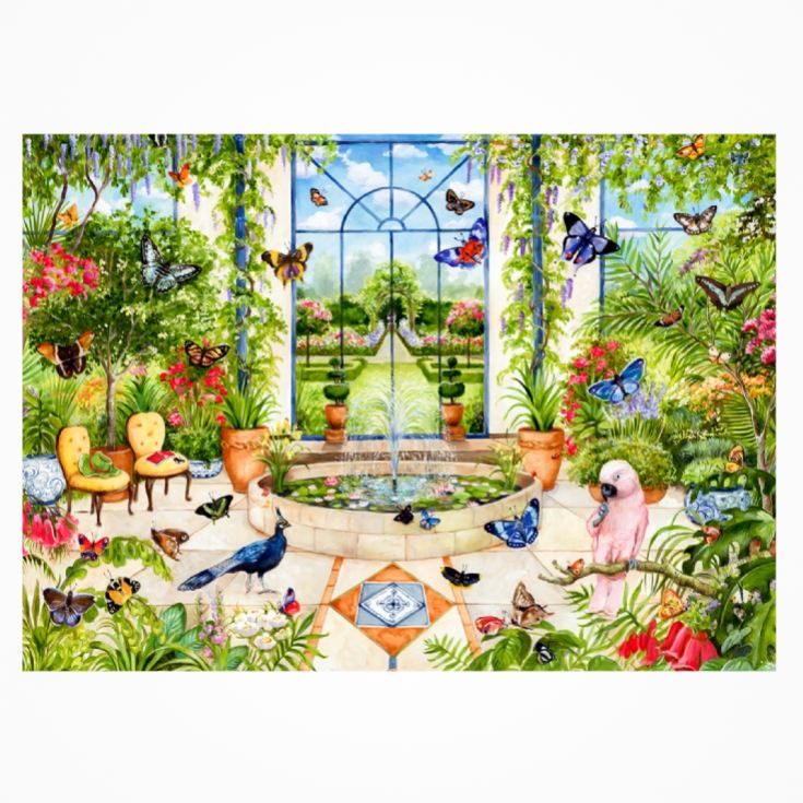 Butterfly Conservatory 1000 Piece Falcon Jigsaw Puzzle product image