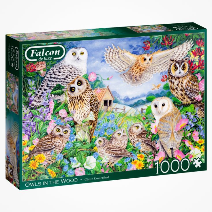 Owls In The Wood 1000 Piece Falcon Jigsaw Puzzle product image