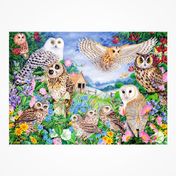 Owls In The Wood 1000 Piece Falcon Jigsaw Puzzle product image