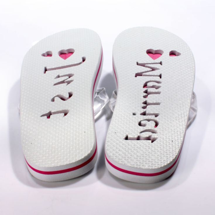 Just Married Flip Flops for Her product image