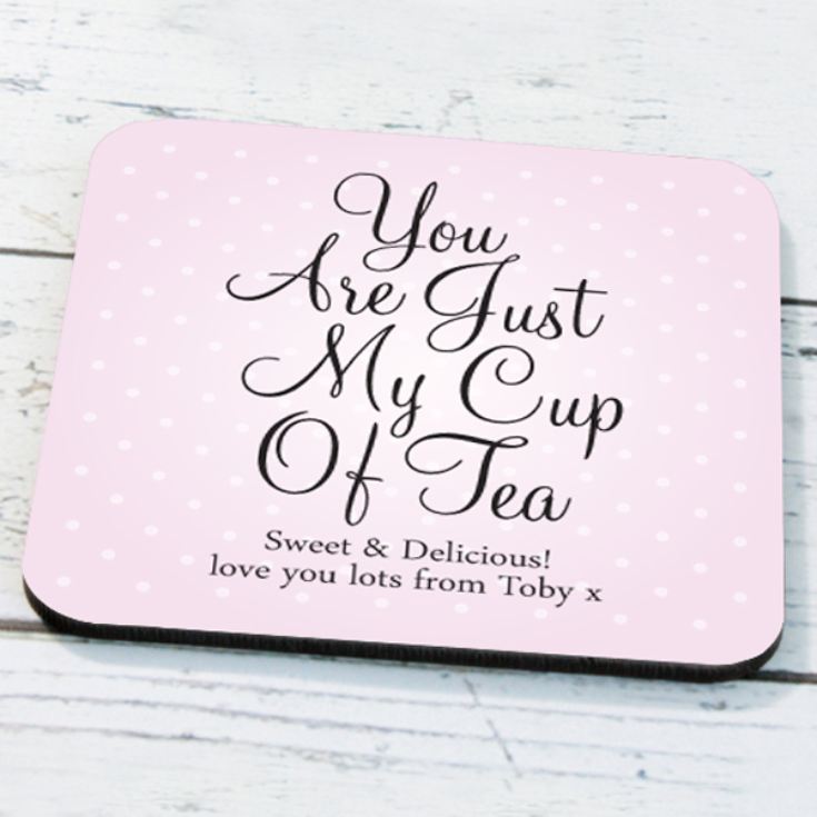 Personalised Just My Cup Of Tea Coaster product image