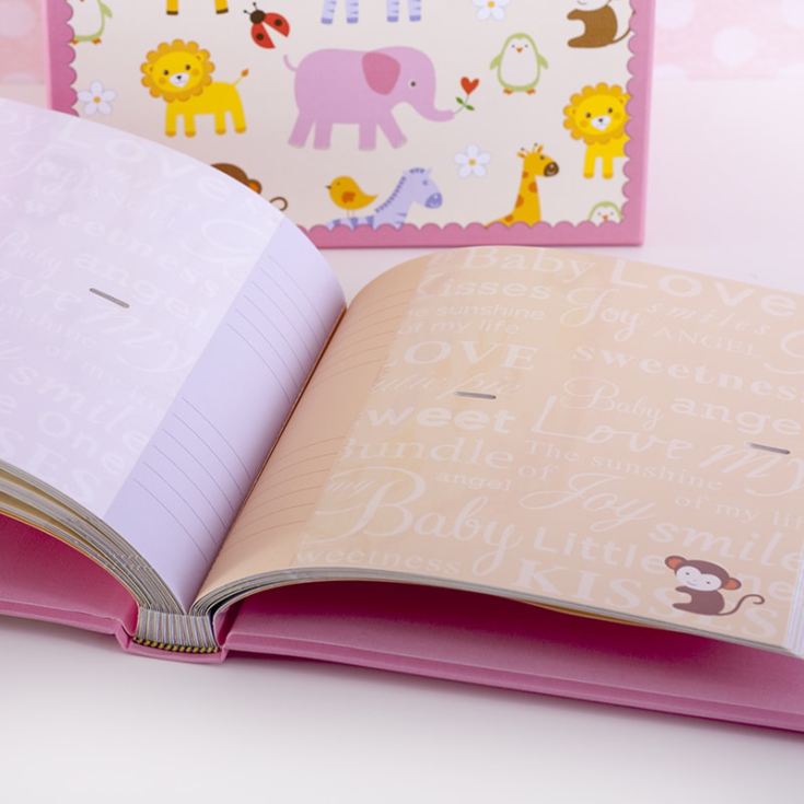 Baby Girls Zoo Photo Album With Keepsake Box product image