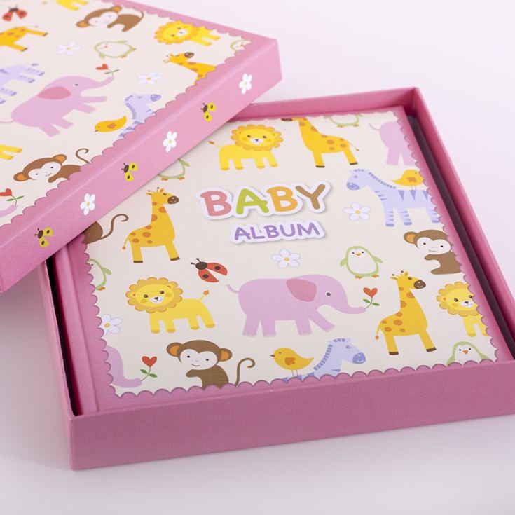 Baby Girls Zoo Photo Album With Keepsake Box product image