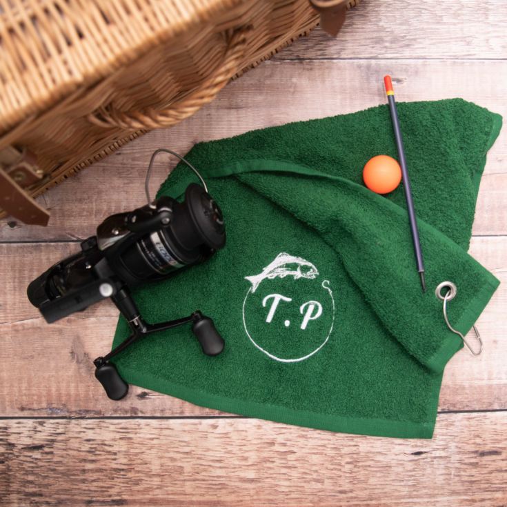 Personalised Embroidered Fishing Towel product image
