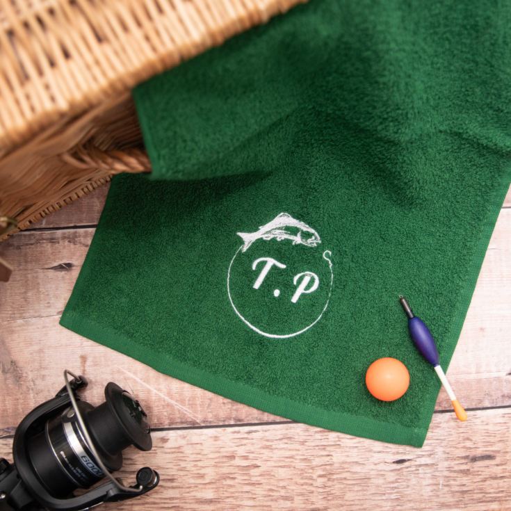 Personalised Embroidered Fishing Towel product image