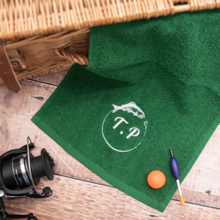 Personalised Embroidered Fishing Towel product image