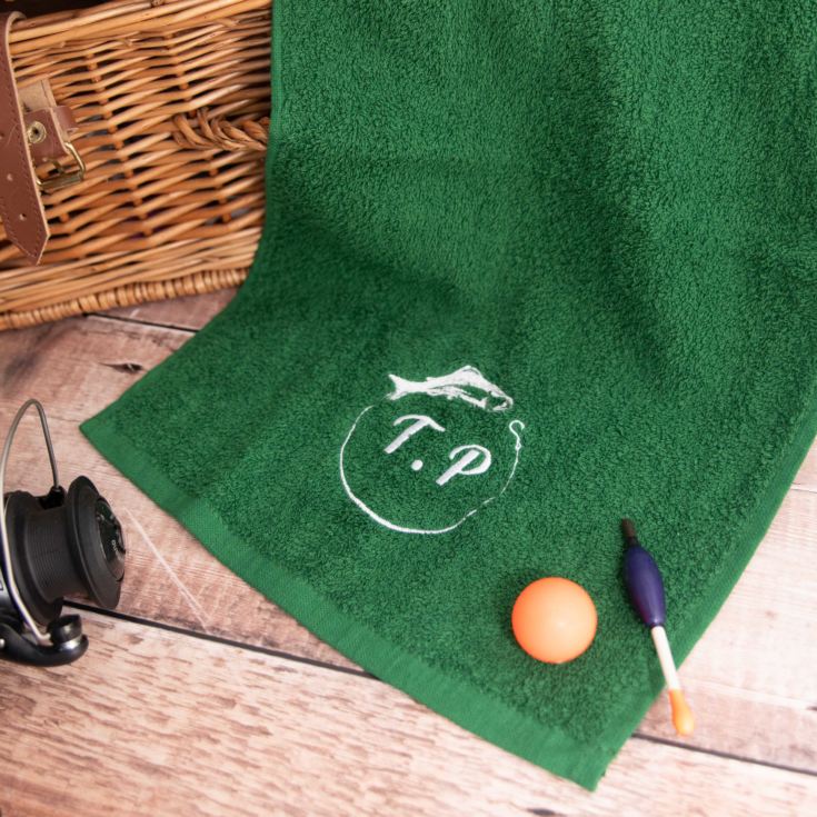 Personalised Embroidered Fishing Towel product image