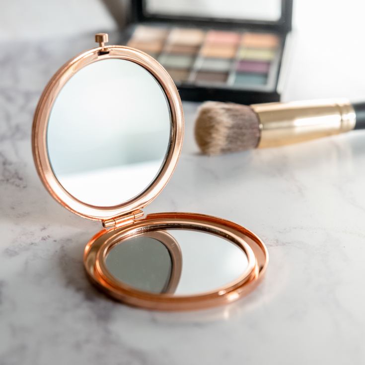 Personalised Rose Gold Compact Mirror product image