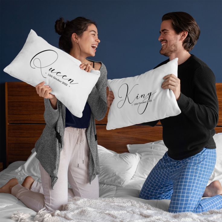 Personalised King & Queen Pair Of Pillowcases product image