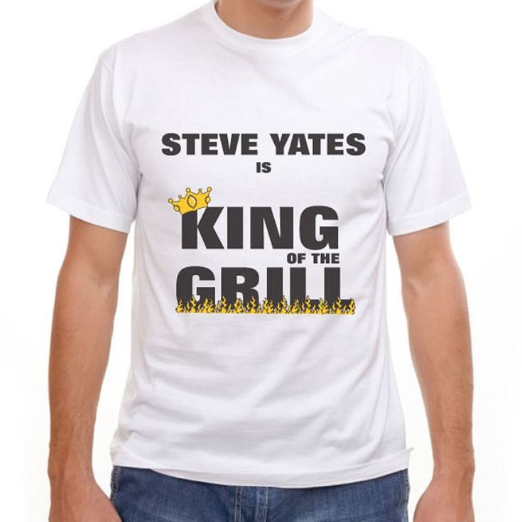 King of the Grill Personalised T-Shirt product image