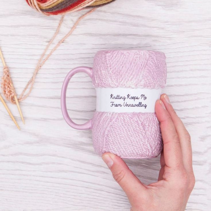 Knitting Keeps Me From Unravelling Mug product image