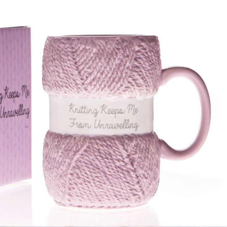 Knitting Keeps Me From Unravelling Mug product image