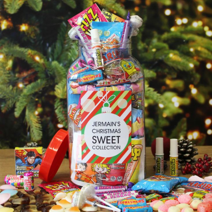 Personalised Christmas Sweetie Jar product image