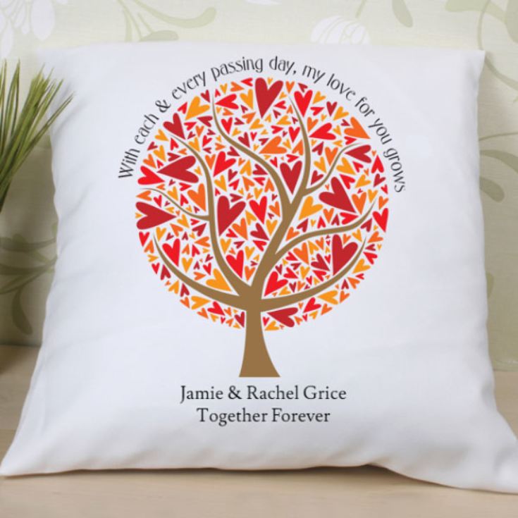 Leaves of Love Personalised Cushion product image