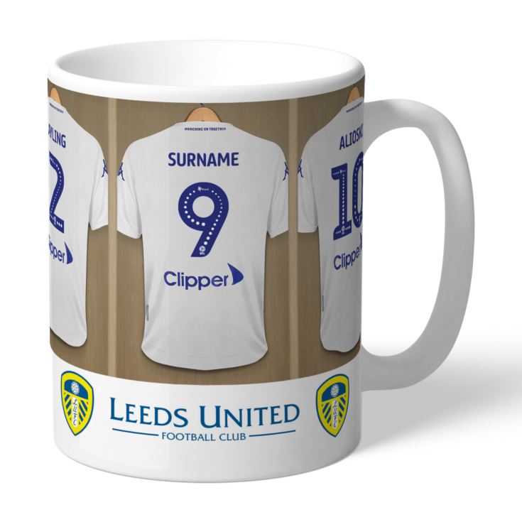 Personalised Leeds United FC Dressing Room Mug The Gift Experience