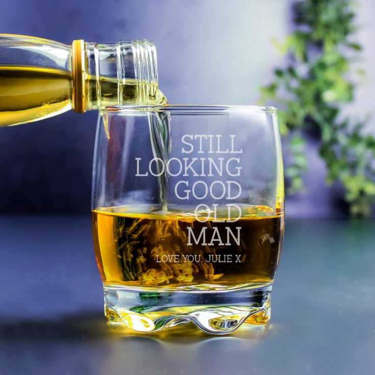Personalised Still Looking Good Old Man Whisky Tumbler product image