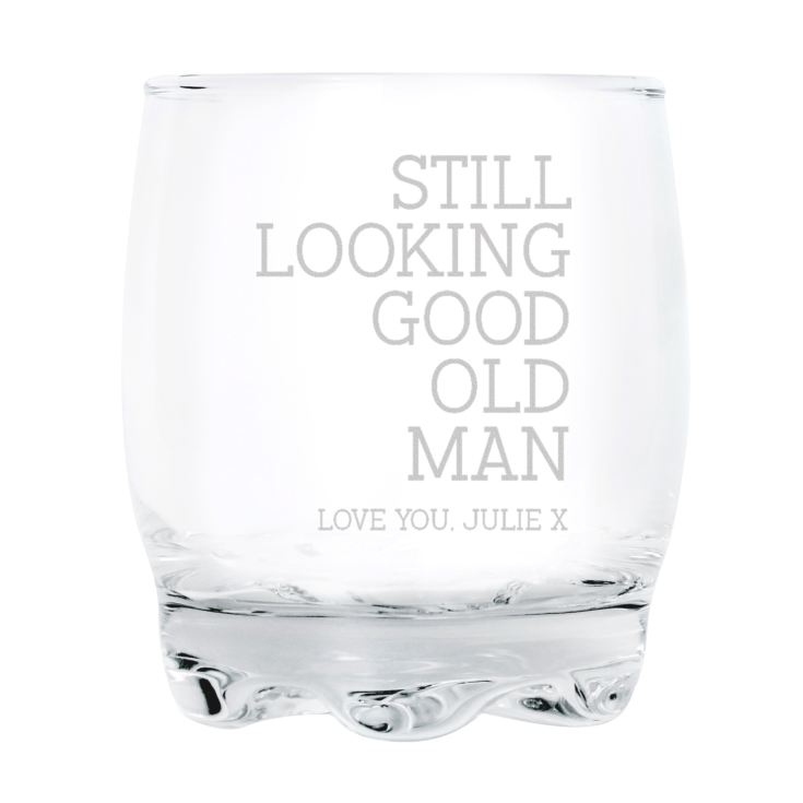Personalised Still Looking Good Old Man Whisky Tumbler product image