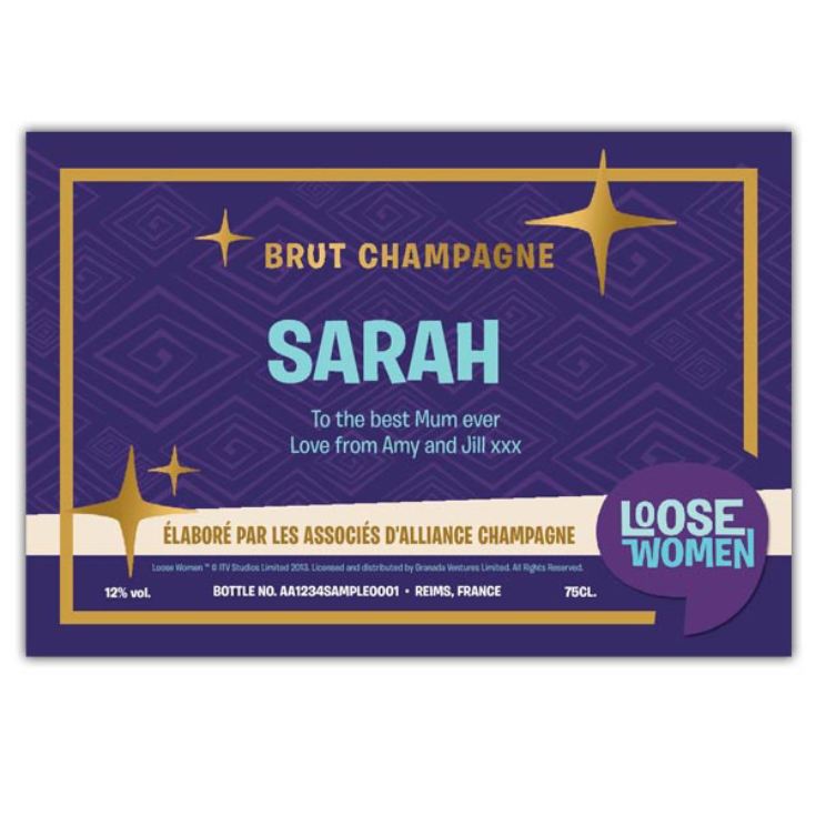 Loose Women Personalised Bottle of Champagne product image