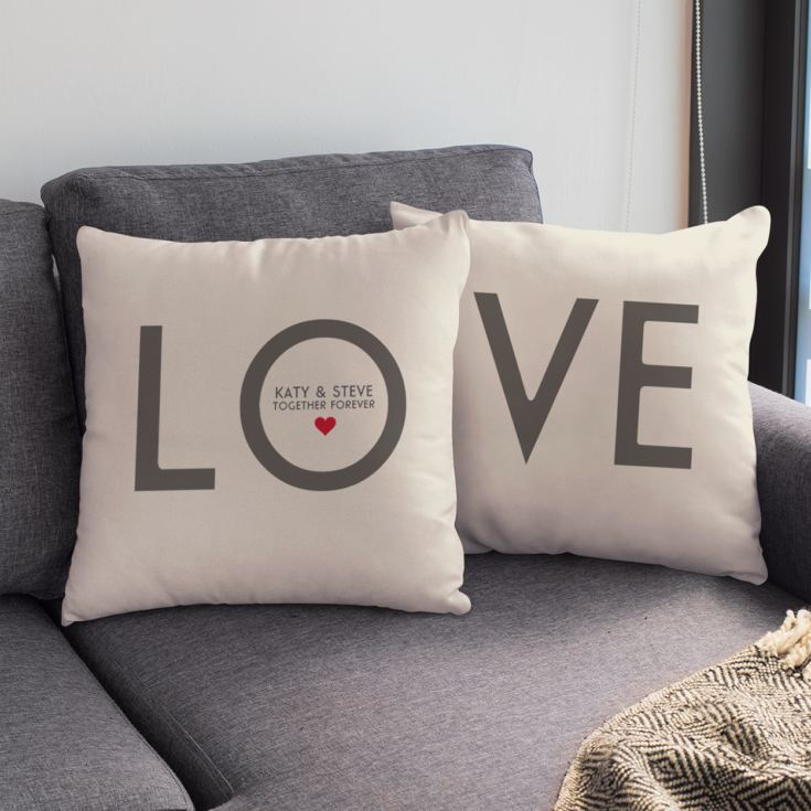 Personalised Pair Of Love Cushions product image