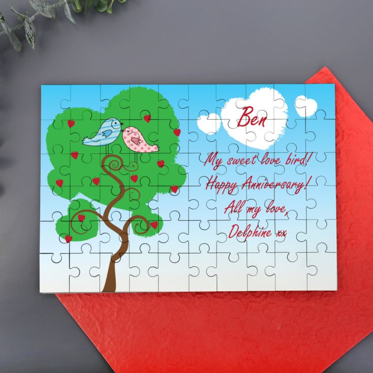 Personalised Love Birds Jigsaw product image
