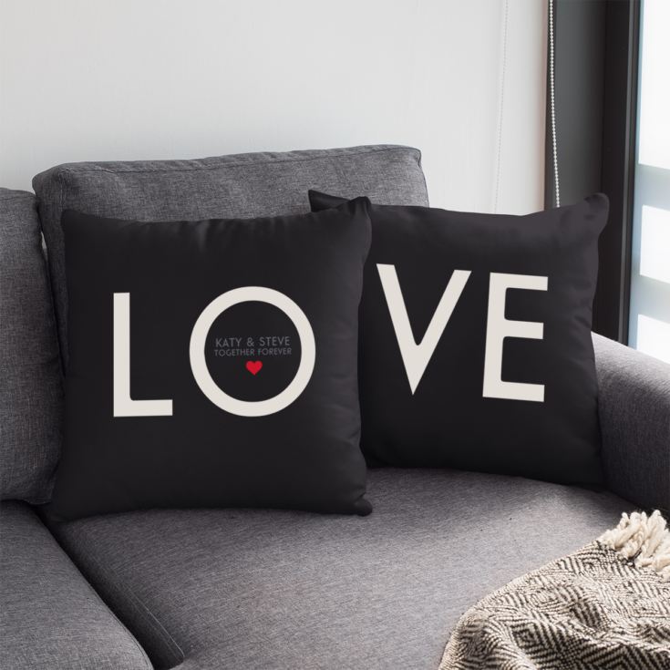 Personalised Pair Of Love Cushions product image