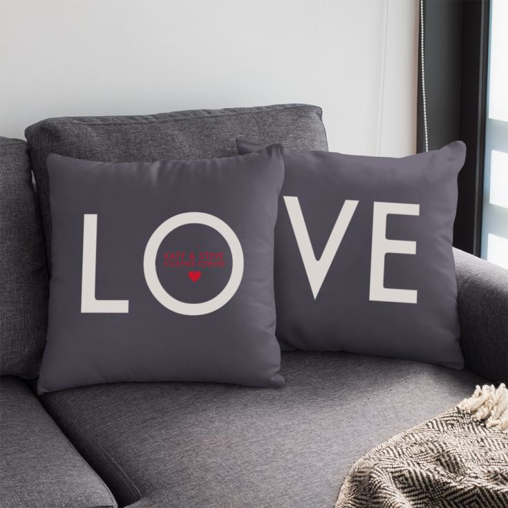 Personalised Pair Of Love Cushions product image