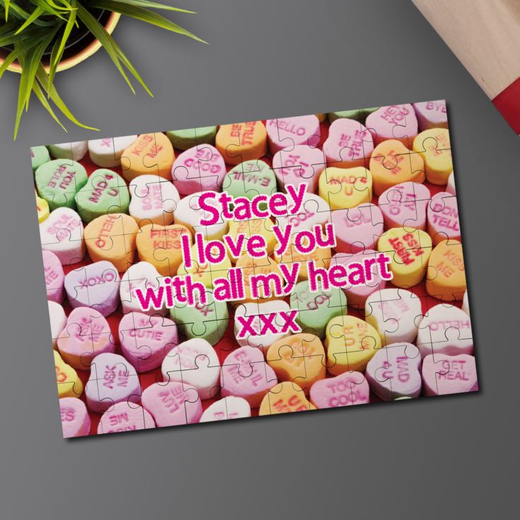 Sweet Heart Message On A Jigsaw product image