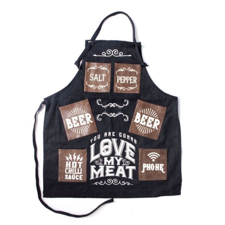 Man Canvas Apron - Love My Meat product image