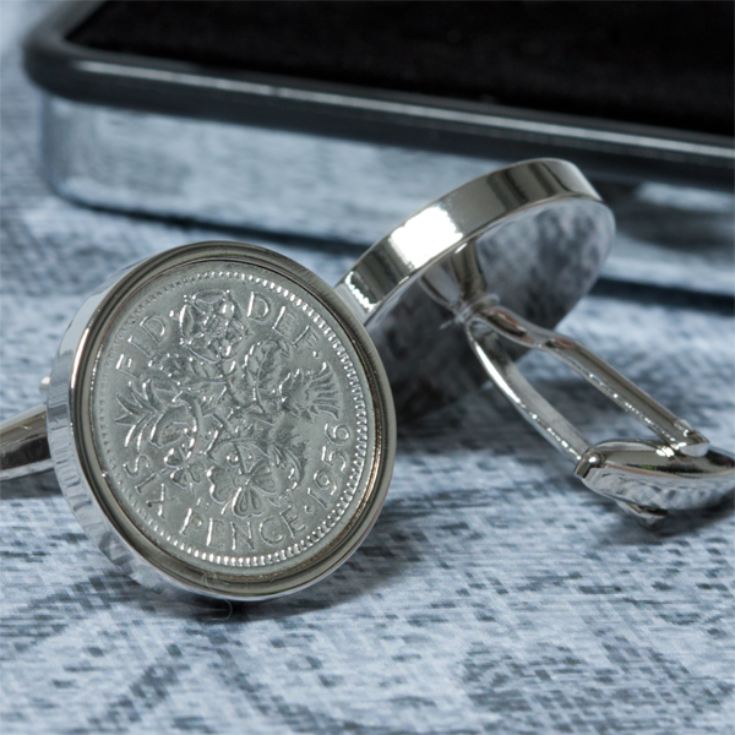 Lucky Sixpence Personalised Cufflinks product image