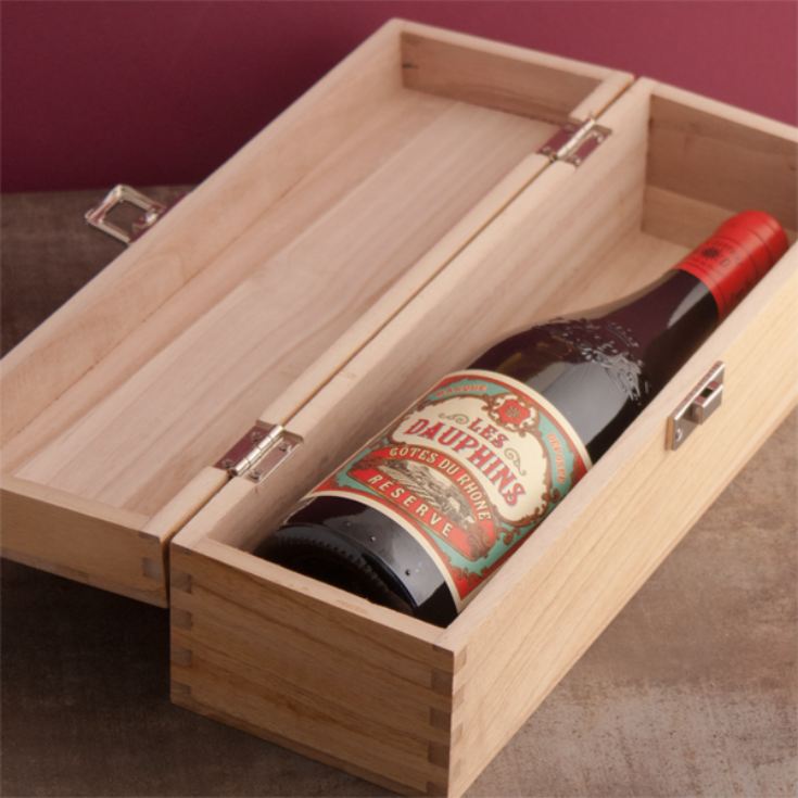 Personalised Graduation Wooden Wine Luxury Gift Box product image