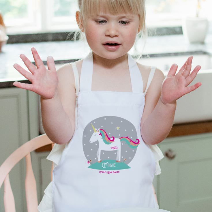 Personalised Magical Unicorn Childrens Apron product image