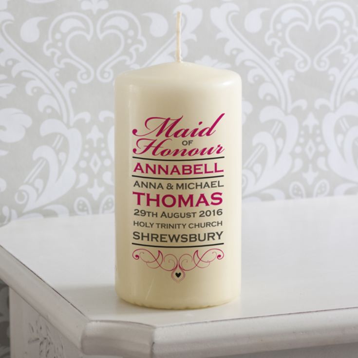 Personalised Maid Of Honour Candle product image