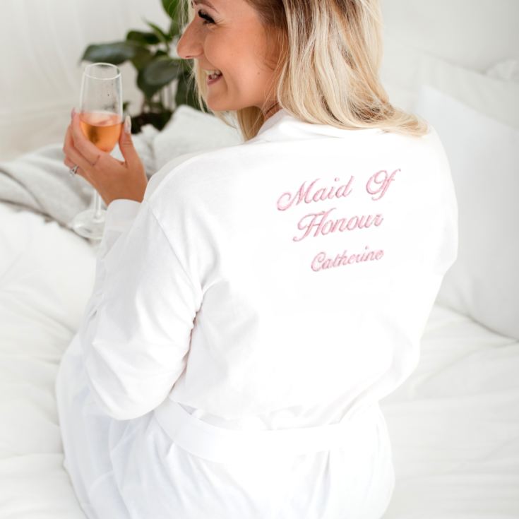 Personalised Embroidered Maid Of Honour Dressing Gown product image