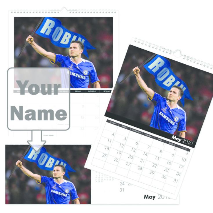 Football Legends Personalised Calendar The Gift Experience
