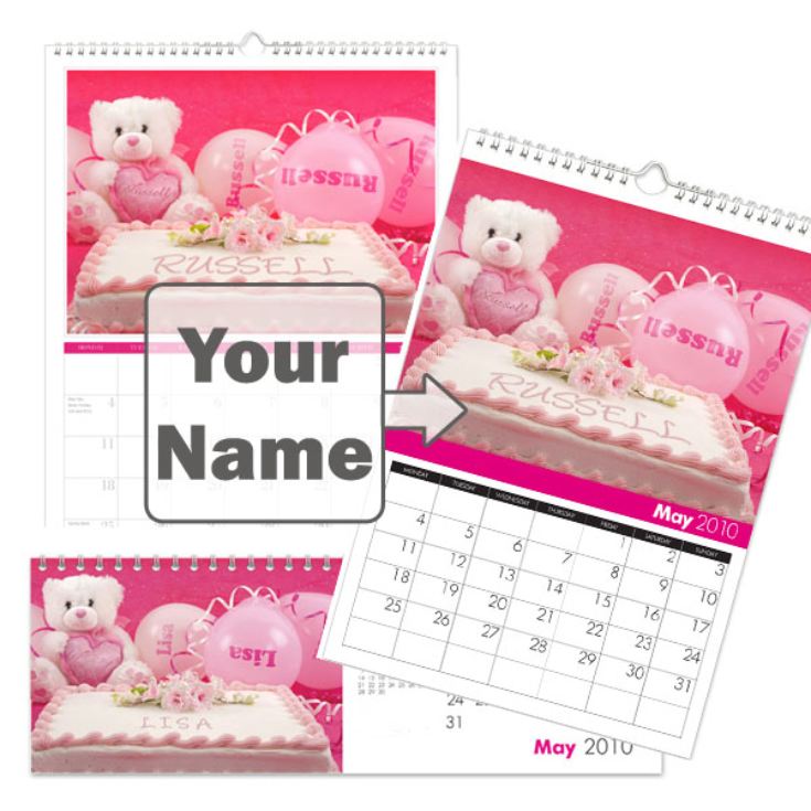 Personalised All Things Pink Calendar product image