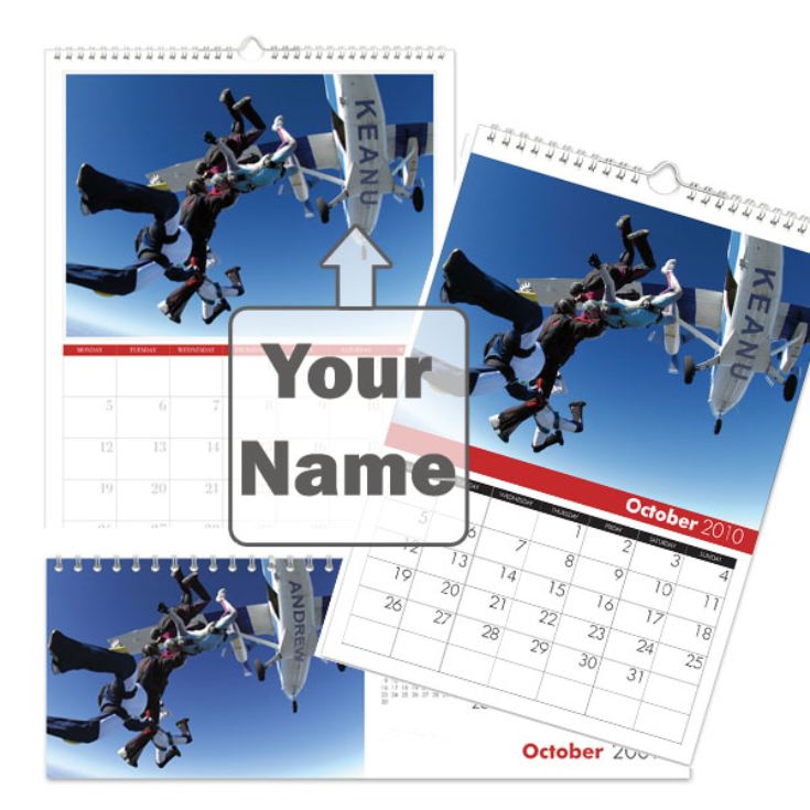 Personalised Xtreme Sports Calendar The Gift Experience
