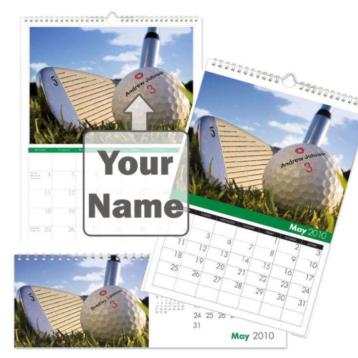 Personalised Golf Calendar Ideal Golf Gift The Gift Experience