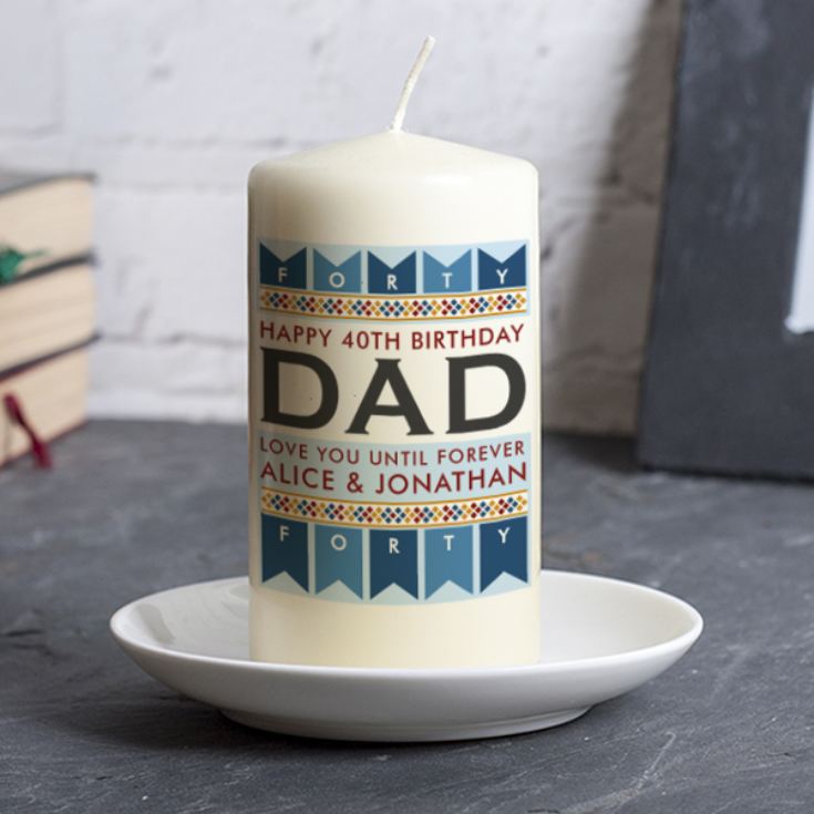 Personalised Male Birthday Age Candle product image