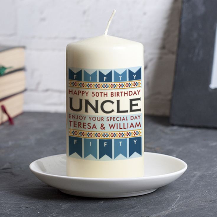 Personalised Male Birthday Age Candle product image