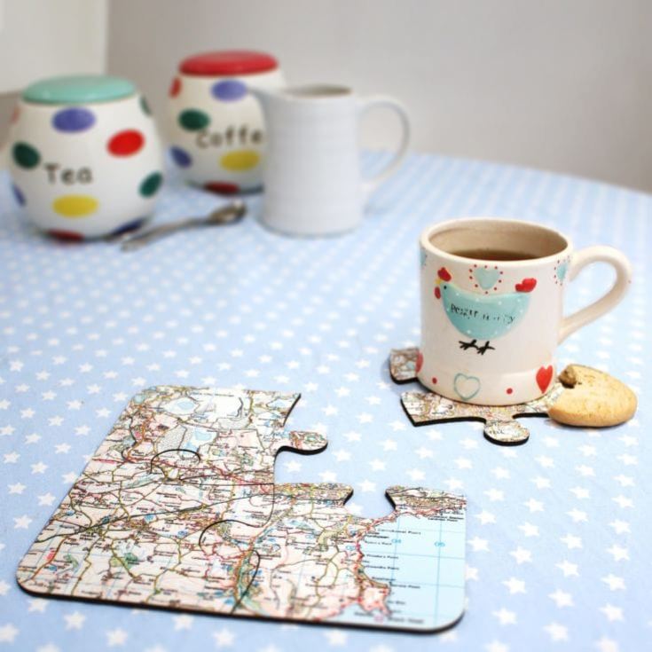 Personalised Map Jigsaw Coasters - Landranger product image