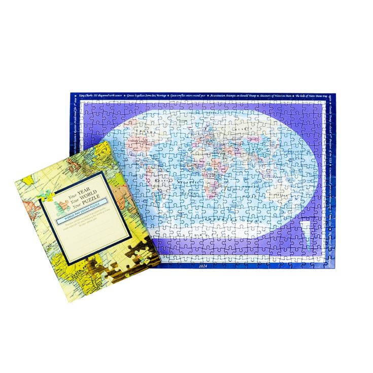 400 Piece World Map Jigsaw Puzzle (1900 to 2024) - Personalised product image